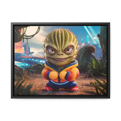 "Desert Champion: The Prickly Warrior" - Gallery Canvas Wraps, Horizontal Frame