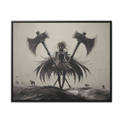 "Abyssal Valkyrie" - Gallery Canvas Wraps, Horizontal Frame