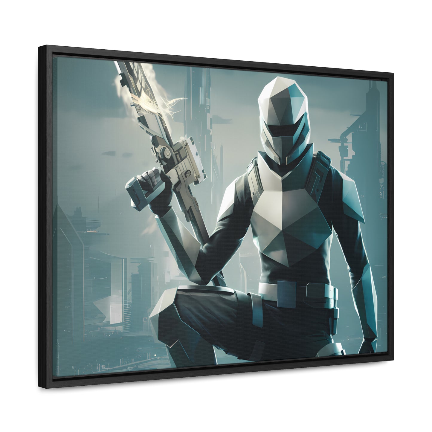 Guardian of the Futuristic Citadel - Gallery Canvas Wraps, Horizontal Frame