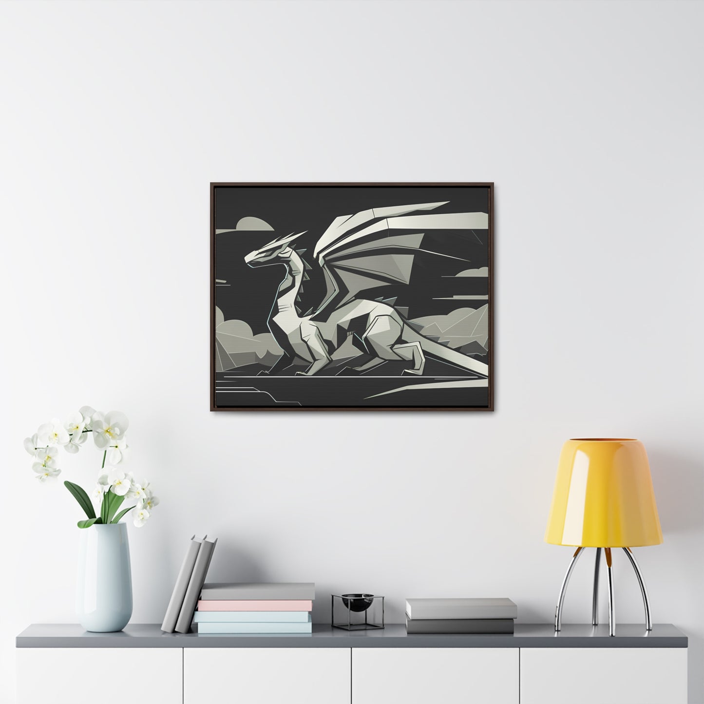 Shadow of the Silver Dragon - Gallery Canvas Wraps, Horizontal Frame