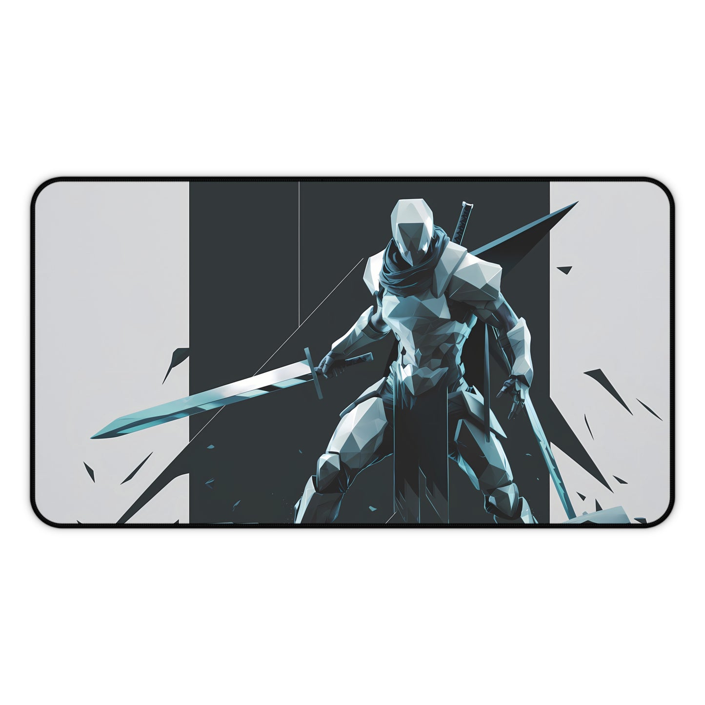 Digital geometric Warrior - Desk Mat