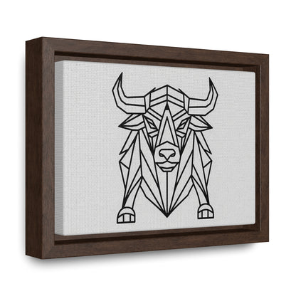 Geometric Bull - Gallery Canvas Wraps, Horizontal Frame