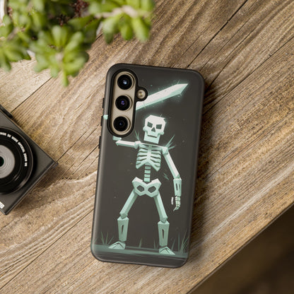 Geometric Skeleton Swordsman - Smartphone Tough Cases