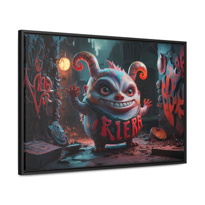 Midnight Mischief in the Alley - Gallery Canvas Wraps, Horizontal Frame