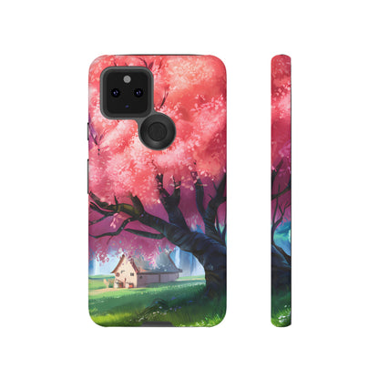 Idyllic Cherry Blossom and a Hut - Smartphone Tough Cases