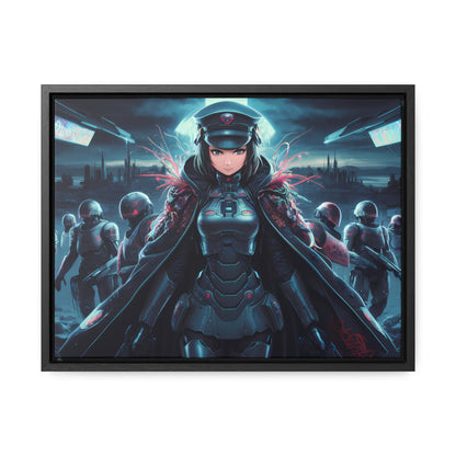 Cybernetic Enforcer: Rise of the Neon Syndicate - Gallery Canvas Wraps, Horizontal Frame