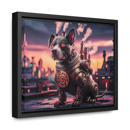 Cyber Canine: Steampunk Sentinel - Gallery Canvas Wraps, Horizontal Frame