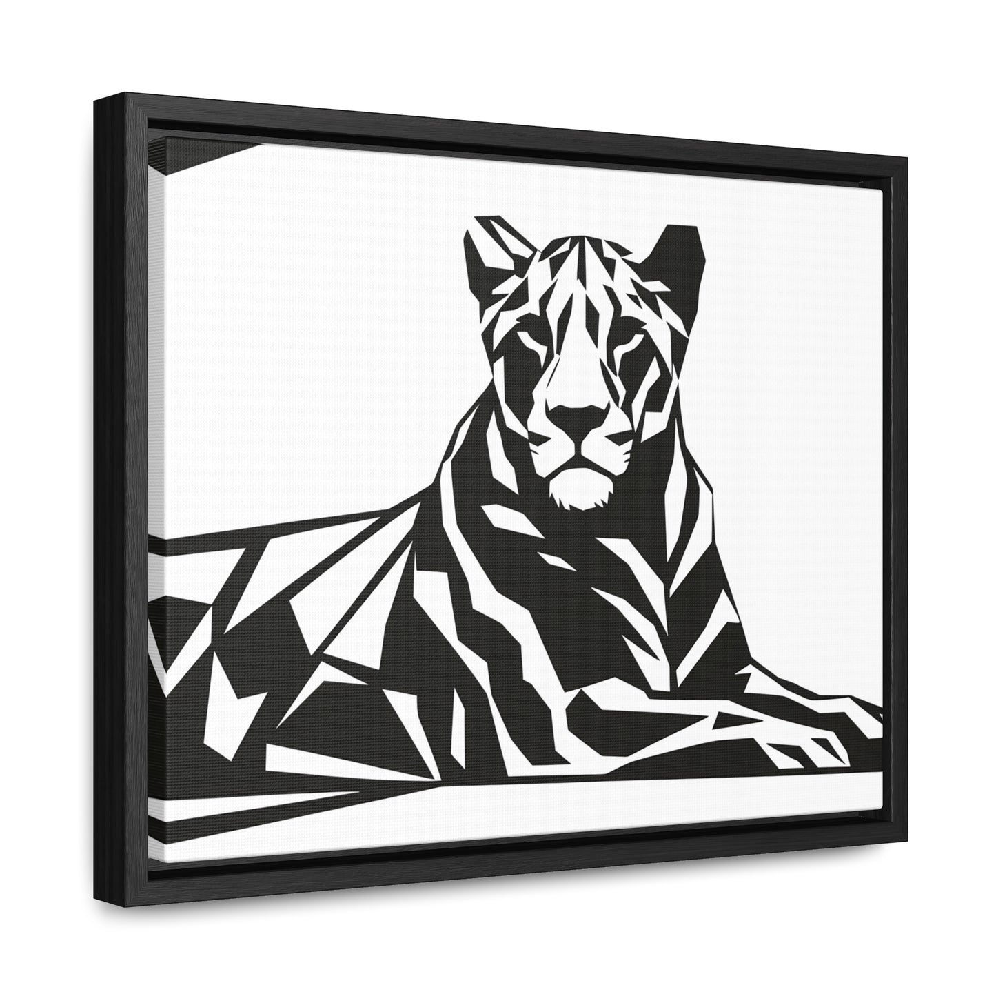 Majestic Geometric Tiger - Gallery Canvas Wraps, Horizontal Frame