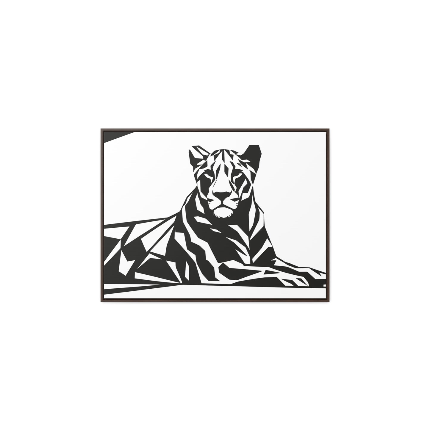 Majestic Geometric Tiger - Gallery Canvas Wraps, Horizontal Frame