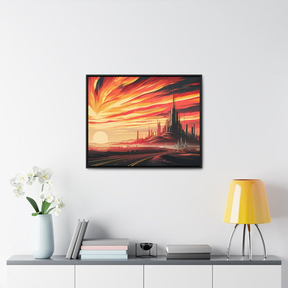 Twilight of the Metropolis - Gallery Canvas Wraps, Horizontal Frame