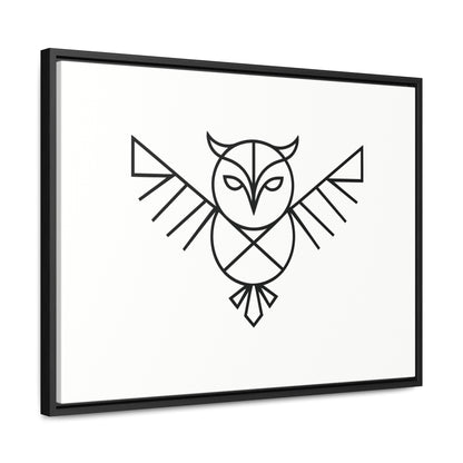 Geometric Owl Symbol - Gallery Canvas Wraps, Horizontal Frame