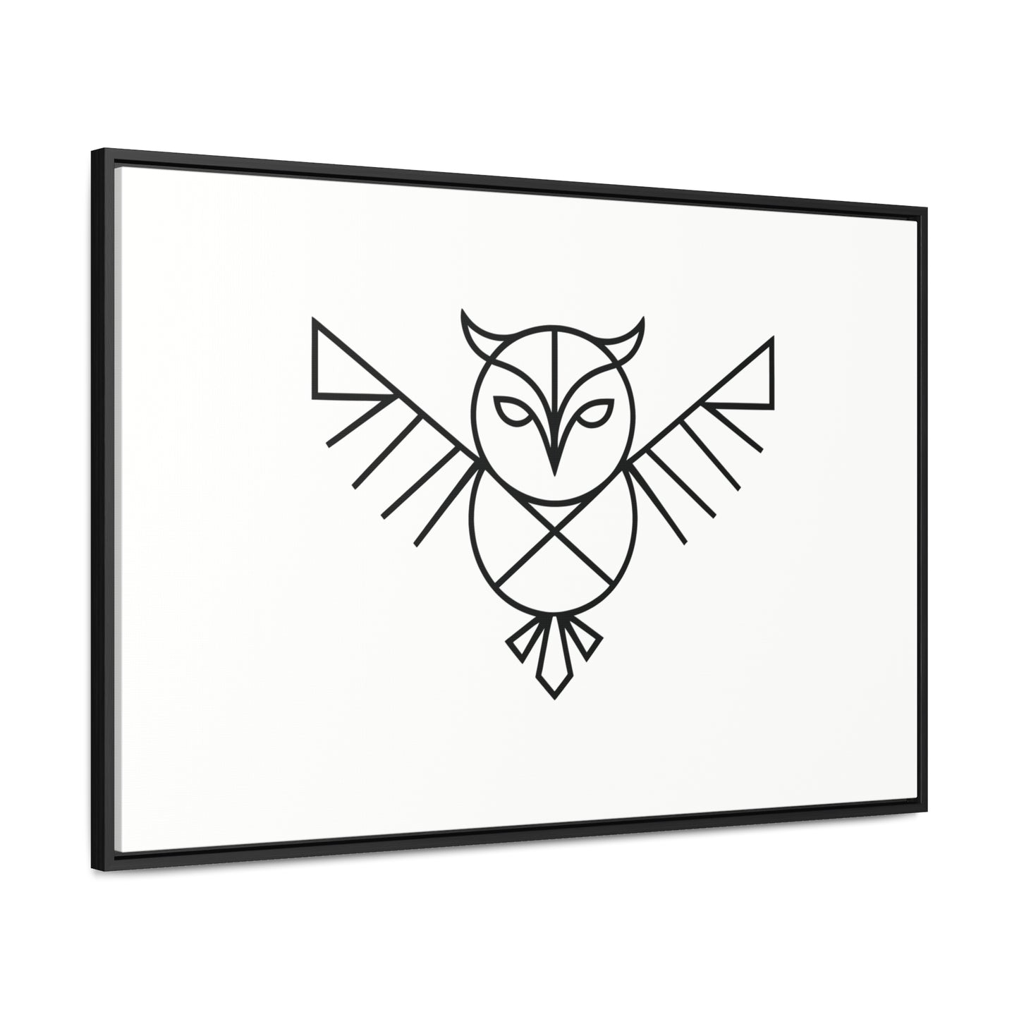 Geometric Owl Symbol - Gallery Canvas Wraps, Horizontal Frame