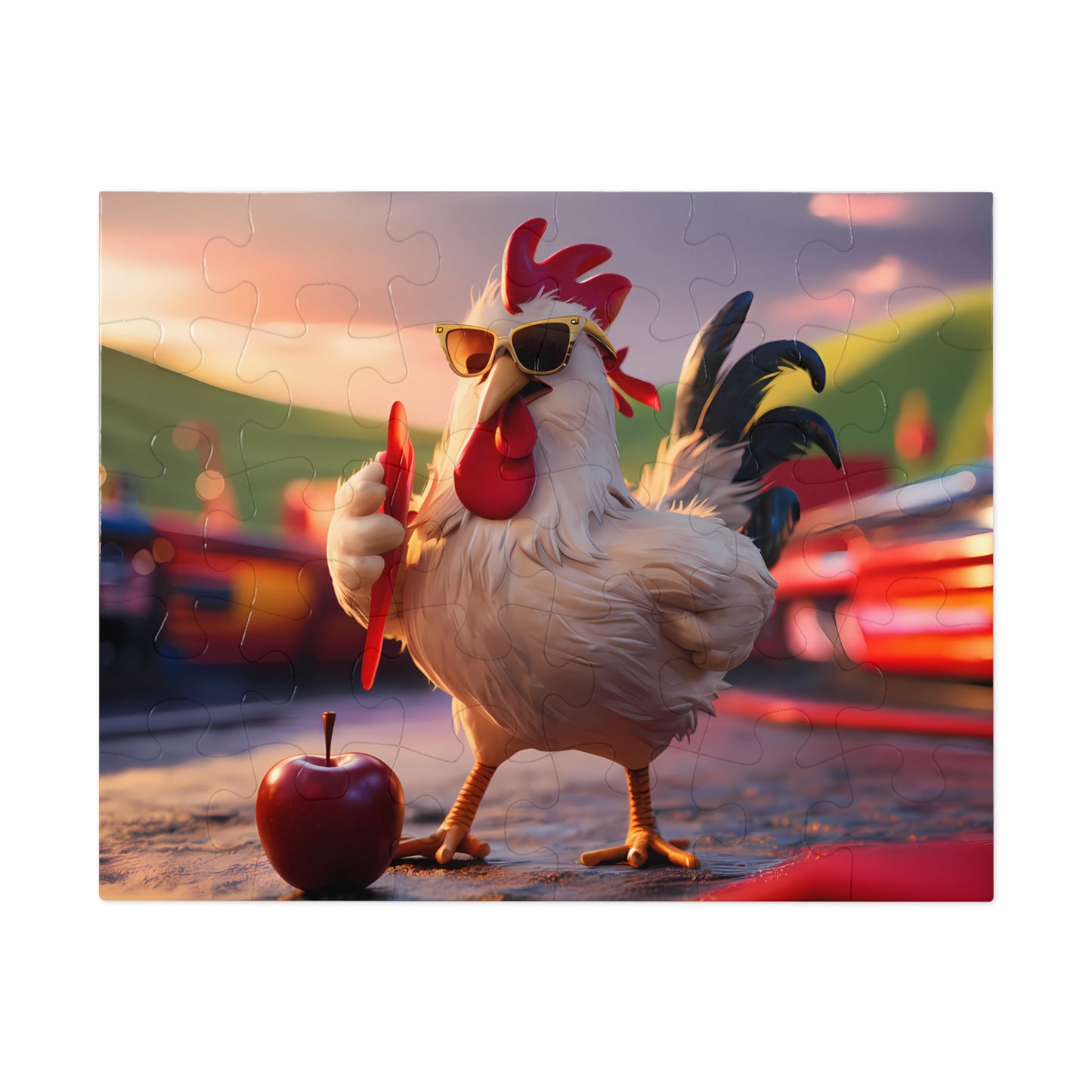 Cool Rooster's Apple Adventure - Jigsaw Puzzle (30, 110, 252, 500,1000-Piece)