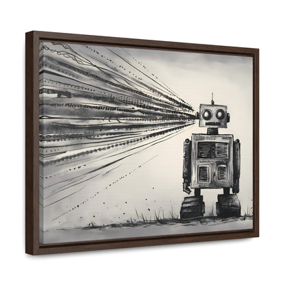 Echoes of the Machine Mind - Gallery Canvas Wraps, Horizontal Frame