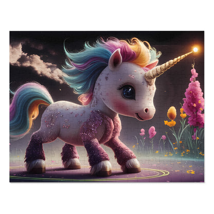 Enchanted Rainbow Unicorn in a Magical Garden - Jigsaw Puzzle (30, 110, 252, 500,1000-Piece)