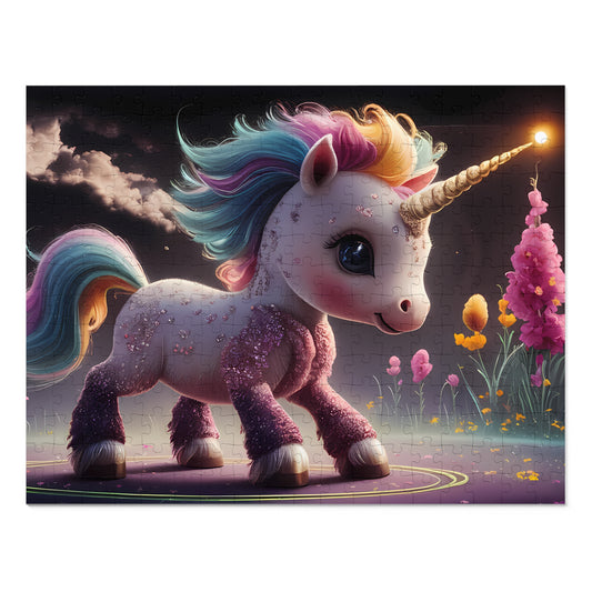 Enchanted Rainbow Unicorn in a Magical Garden - Jigsaw Puzzle (30, 110, 252, 500,1000-Piece)