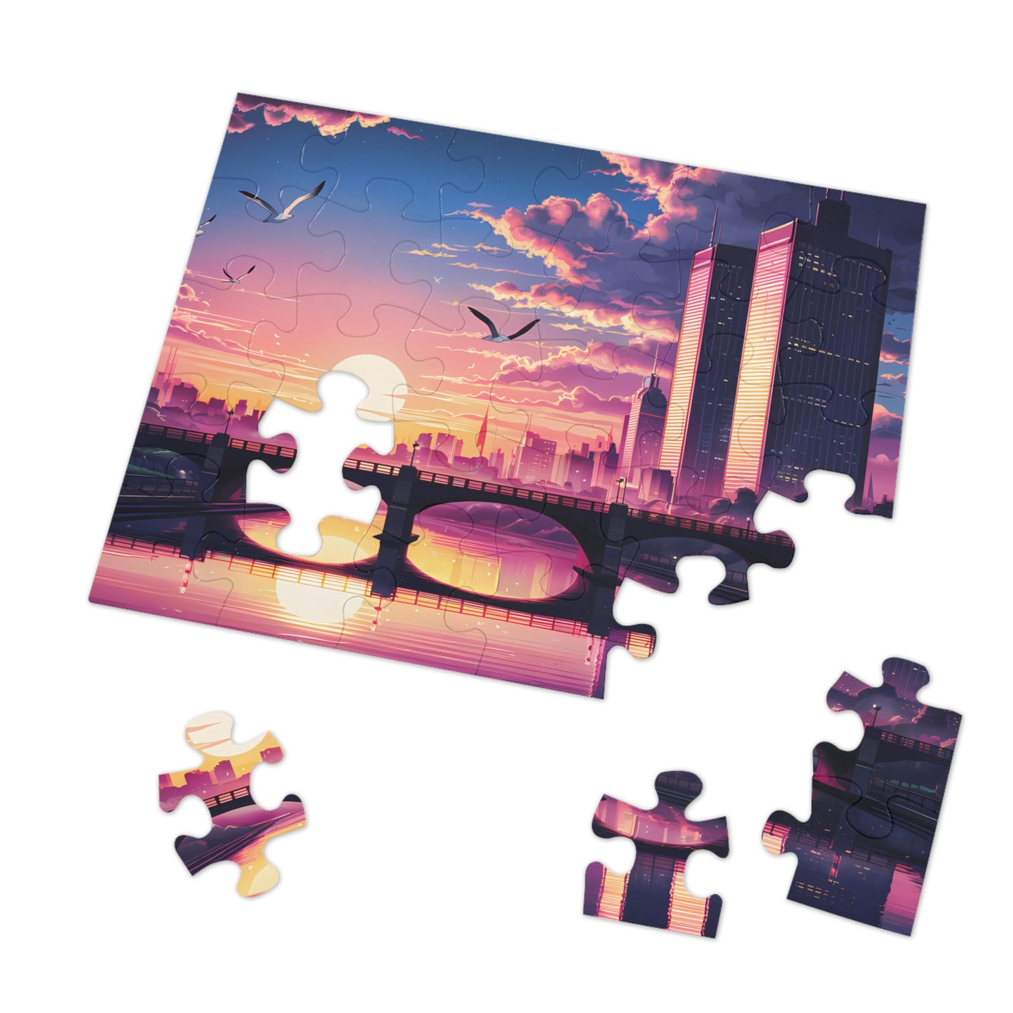 Twilight Serenity Over the City - Jigsaw Puzzle (30, 110, 252, 500,1000-Piece)