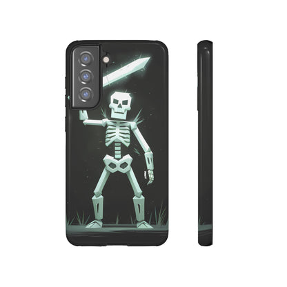 Geometric Skeleton Swordsman - Smartphone Tough Cases