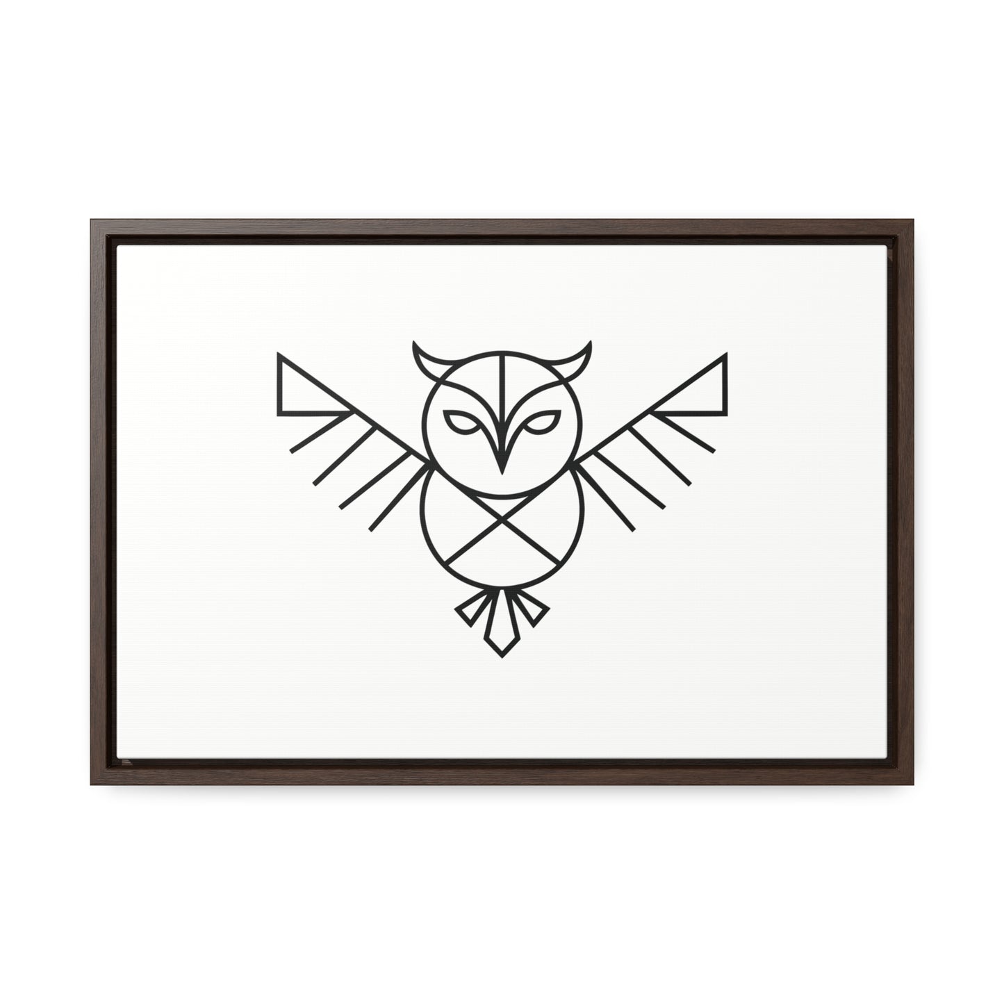 Geometric Owl Symbol - Gallery Canvas Wraps, Horizontal Frame