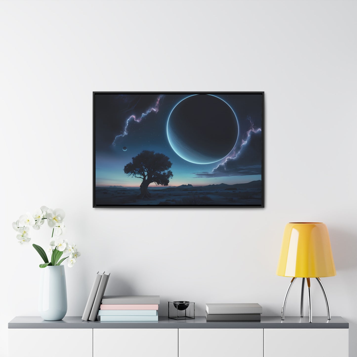 Eclipse of the Silent Horizon - Gallery Canvas Wraps, Horizontal Frame