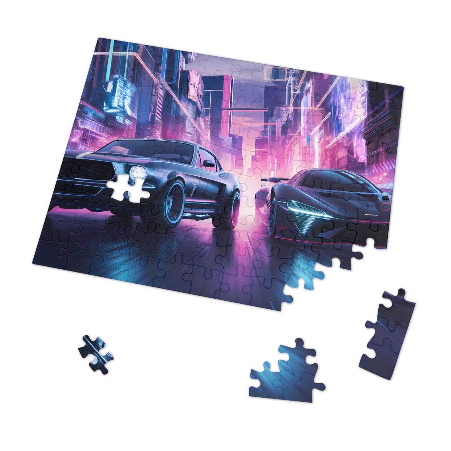 Neon Pursuit - Jigsaw Puzzle (30, 110, 252, 500,1000-Piece)