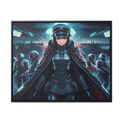 Cybernetic Enforcer: Rise of the Neon Syndicate - Gallery Canvas Wraps, Horizontal Frame