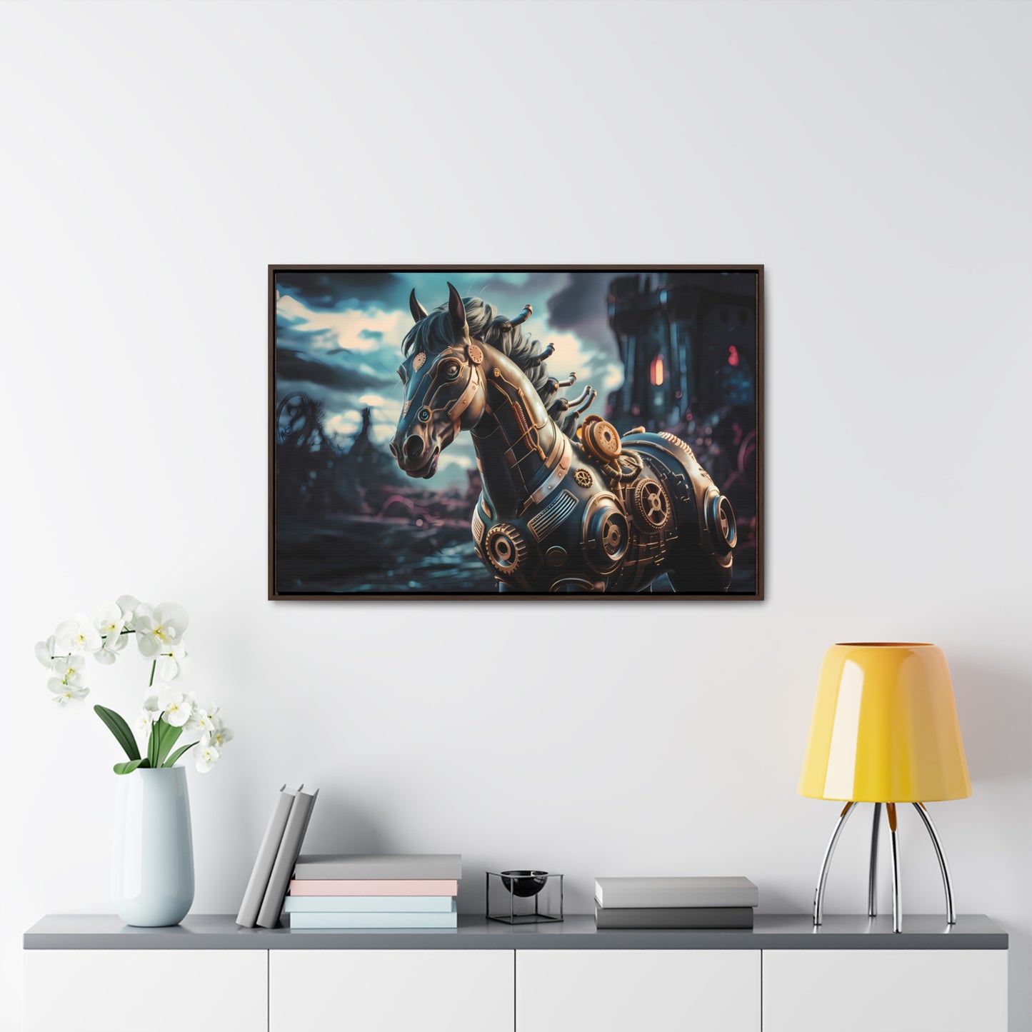 The Mechanical Steed of Dystopia - Gallery Canvas Wraps, Horizontal Frame