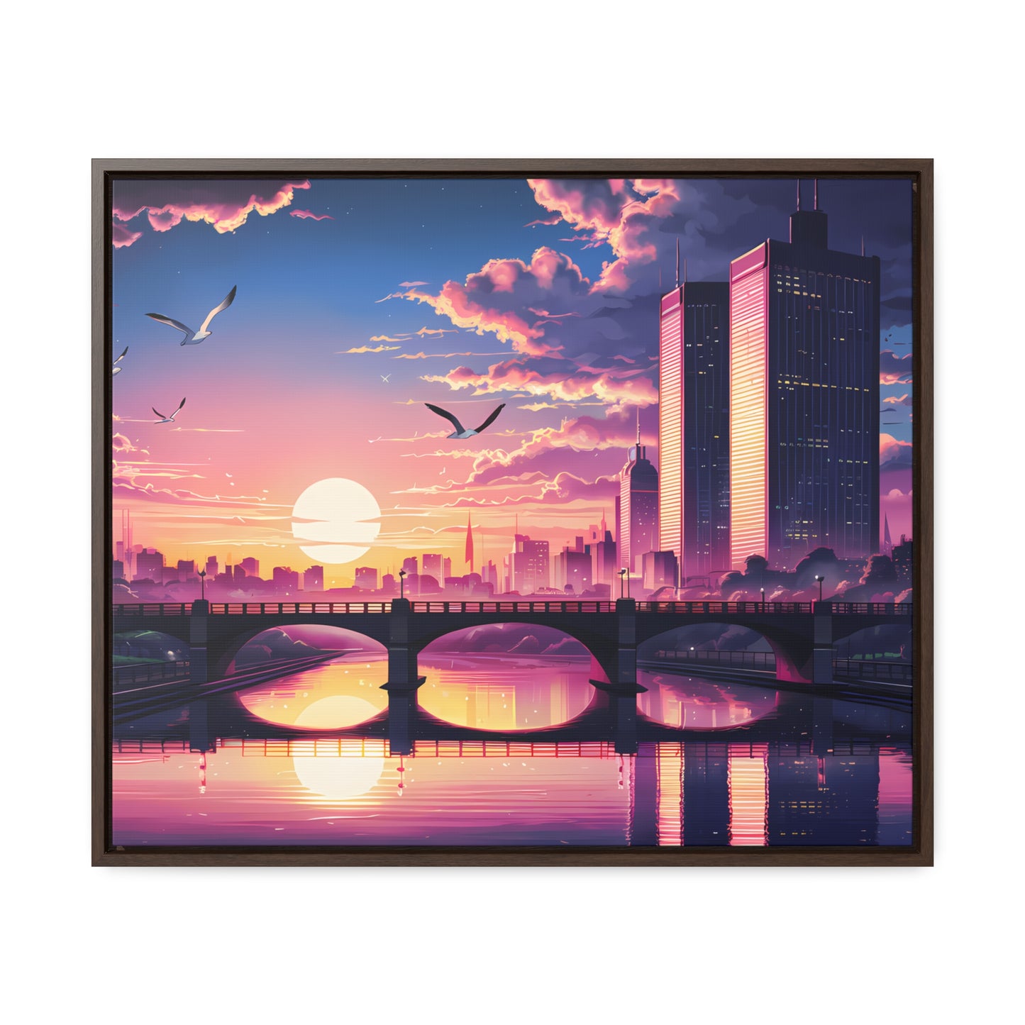 Twilight Reflections - Gallery Canvas Wraps, Horizontal Frame