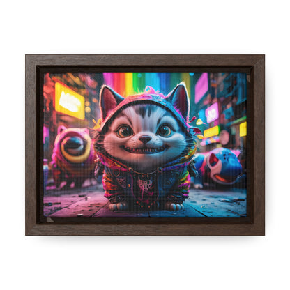 Cyberpunk Alley Cat Adventures - Gallery Canvas Wraps, Horizontal Frame