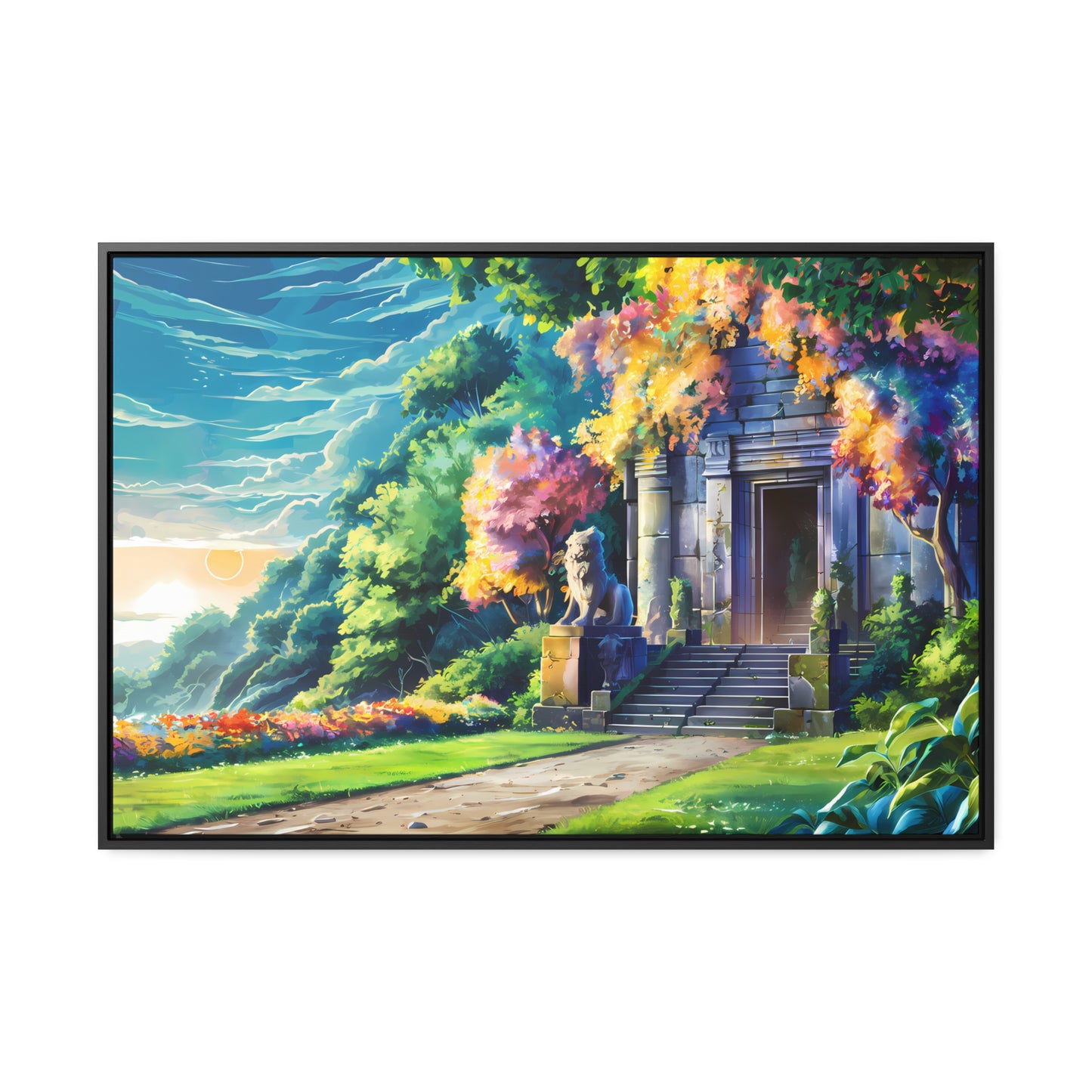 Sanctuary of the Forgotten Dawn - Gallery Canvas Wraps, Horizontal Frame