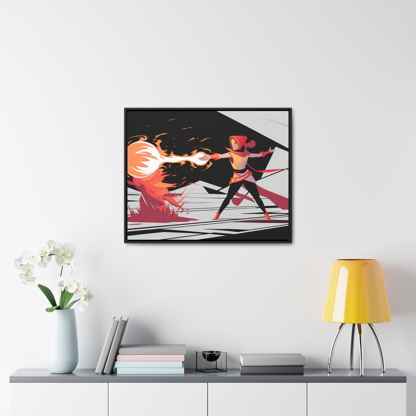 Conjuring the Firestorm - Gallery Canvas Wraps, Horizontal Frame