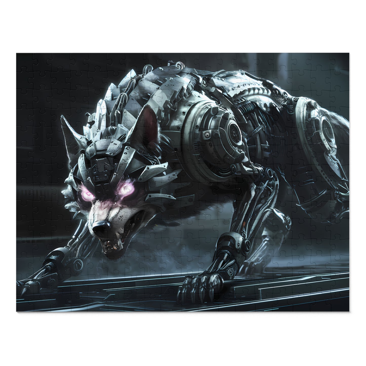 Cybernetic Wolf Sentinel - Jigsaw Puzzle (30, 110, 252, 500,1000-Piece)