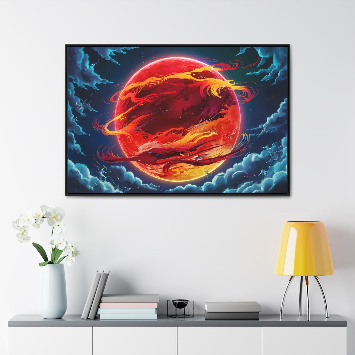 Eclipse of the Eternal Phoenix - Gallery Canvas Wraps, Horizontal Frame