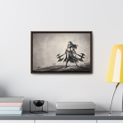 Warrior of the Twilight Plains - Gallery Canvas Wraps, Horizontal Frame