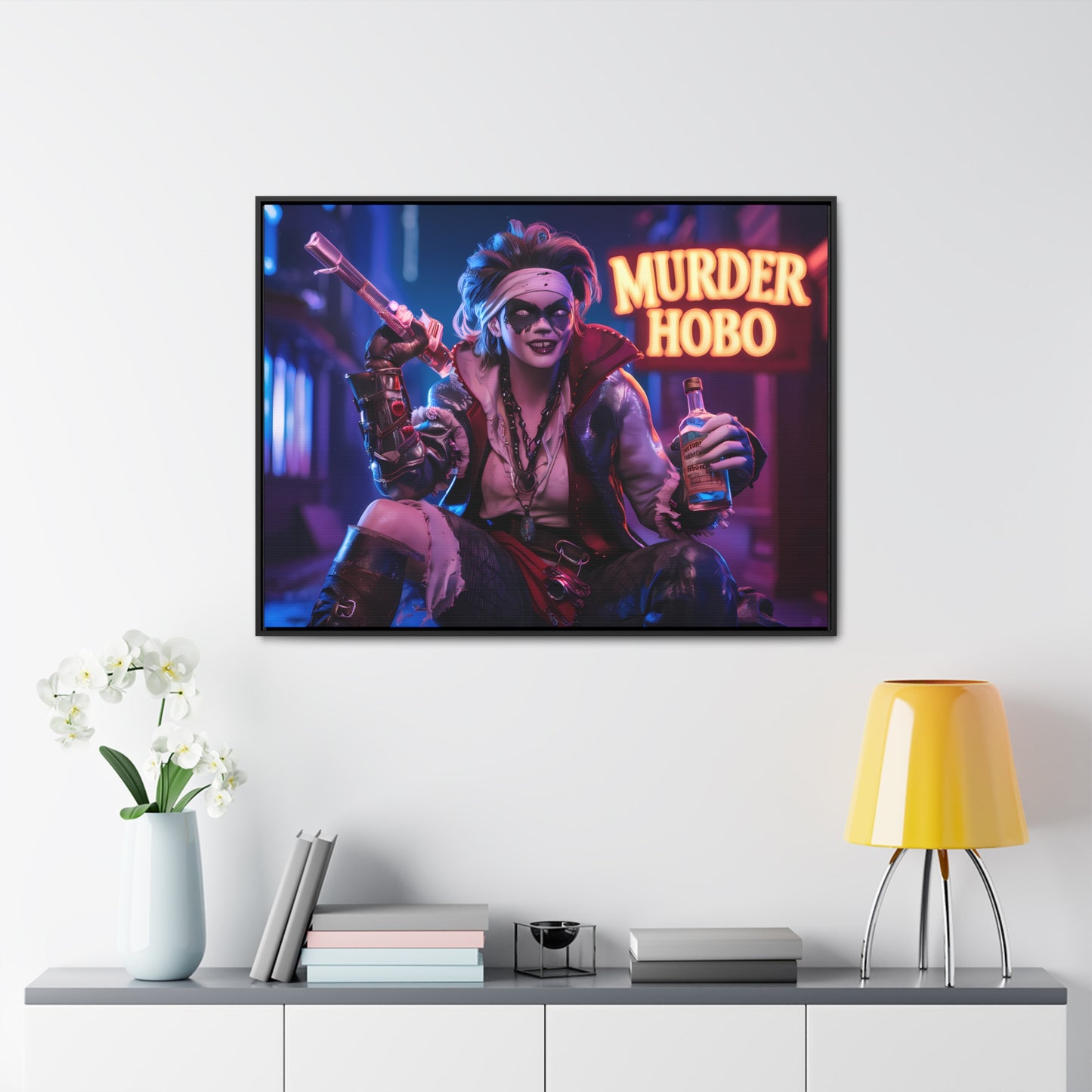 Neon Anarchy - Gallery Canvas Wraps, Horizontal Frame