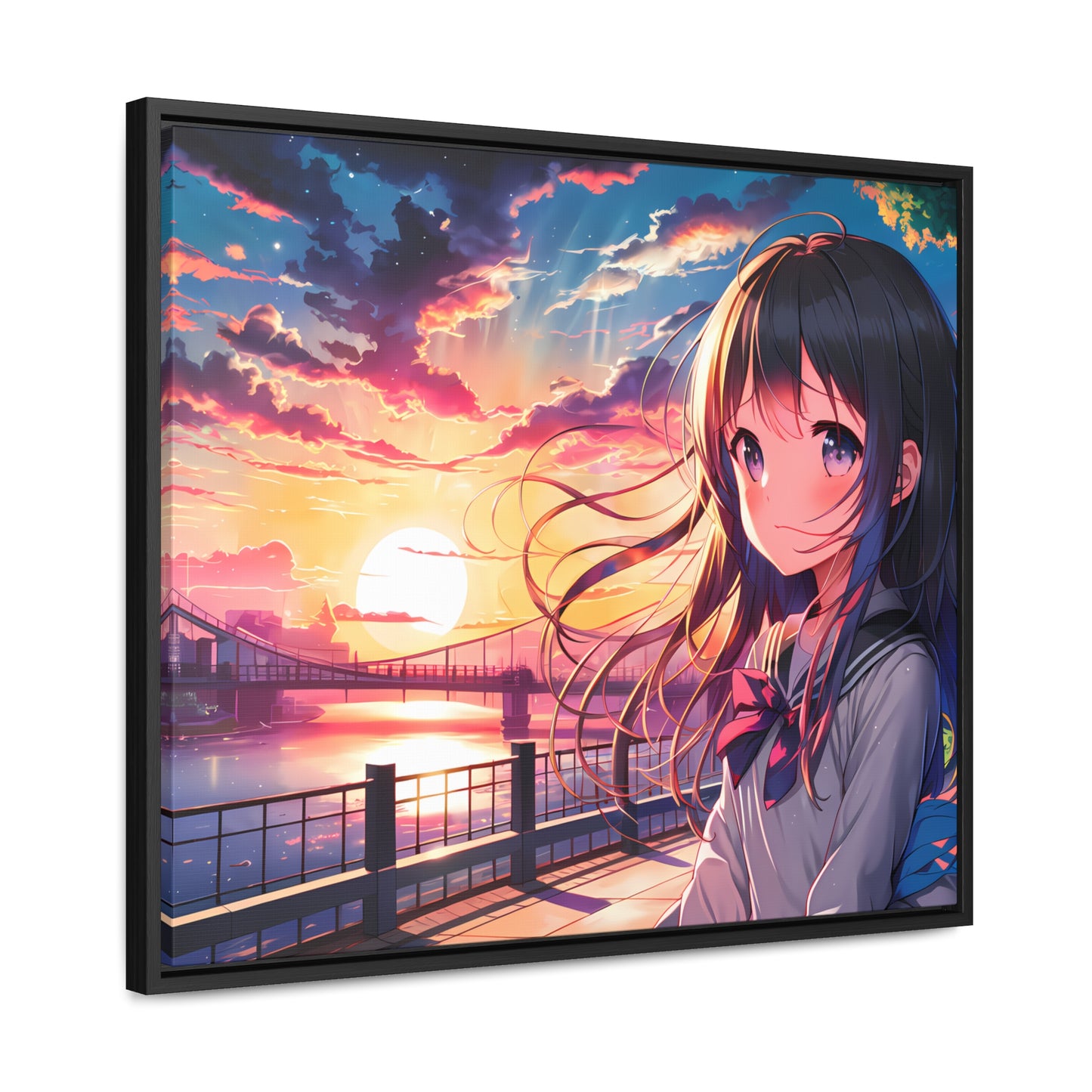 Sunset Reflections: A Silent Promise - Gallery Canvas Wraps, Horizontal Frame