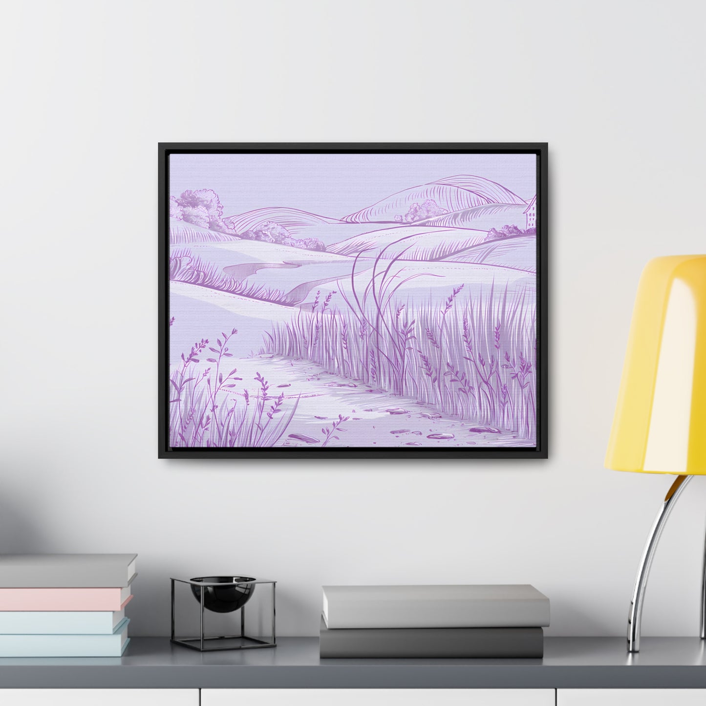 Whispers of the Lavender Hills - Gallery Canvas Wraps, Horizontal Frame