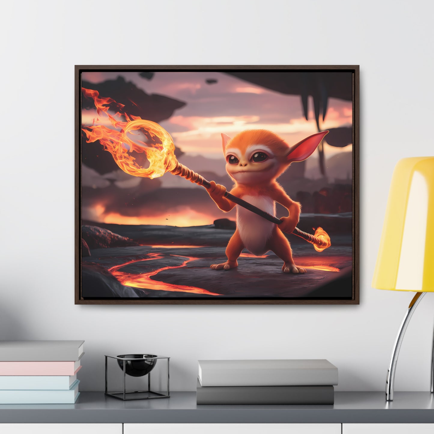 "Guardian of the Flame" - Gallery Canvas Wraps, Horizontal Frame