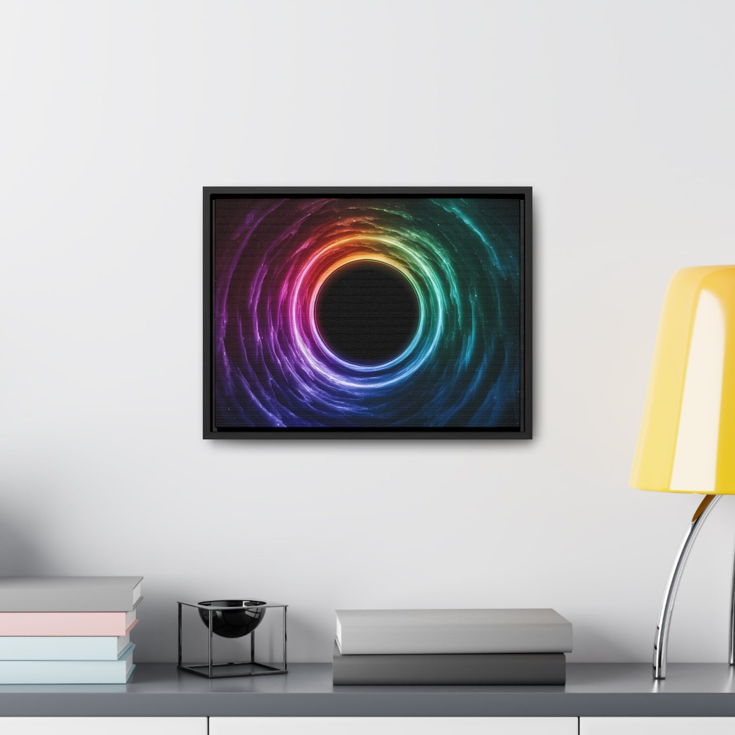 Cosmic Vortex of Light - Gallery Canvas Wraps, Horizontal Frame