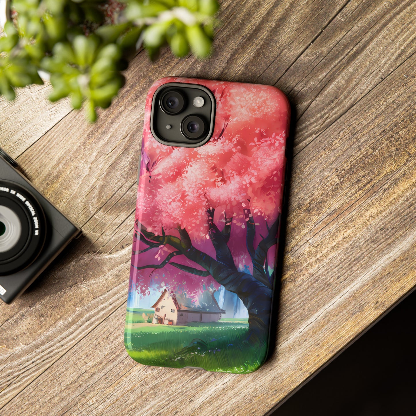 Idyllic Cherry Blossom and a Hut - Smartphone Tough Cases