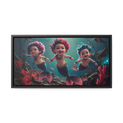 Aquatic Mischief - Gallery Canvas Wraps, Horizontal Frame