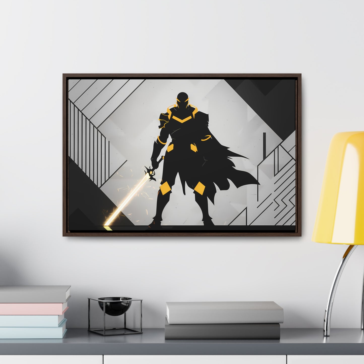 The Sentinel of Shadows - Gallery Canvas Wraps, Horizontal Frame