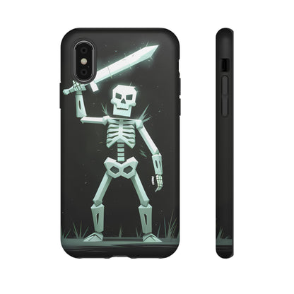 Geometric Skeleton Swordsman - Smartphone Tough Cases