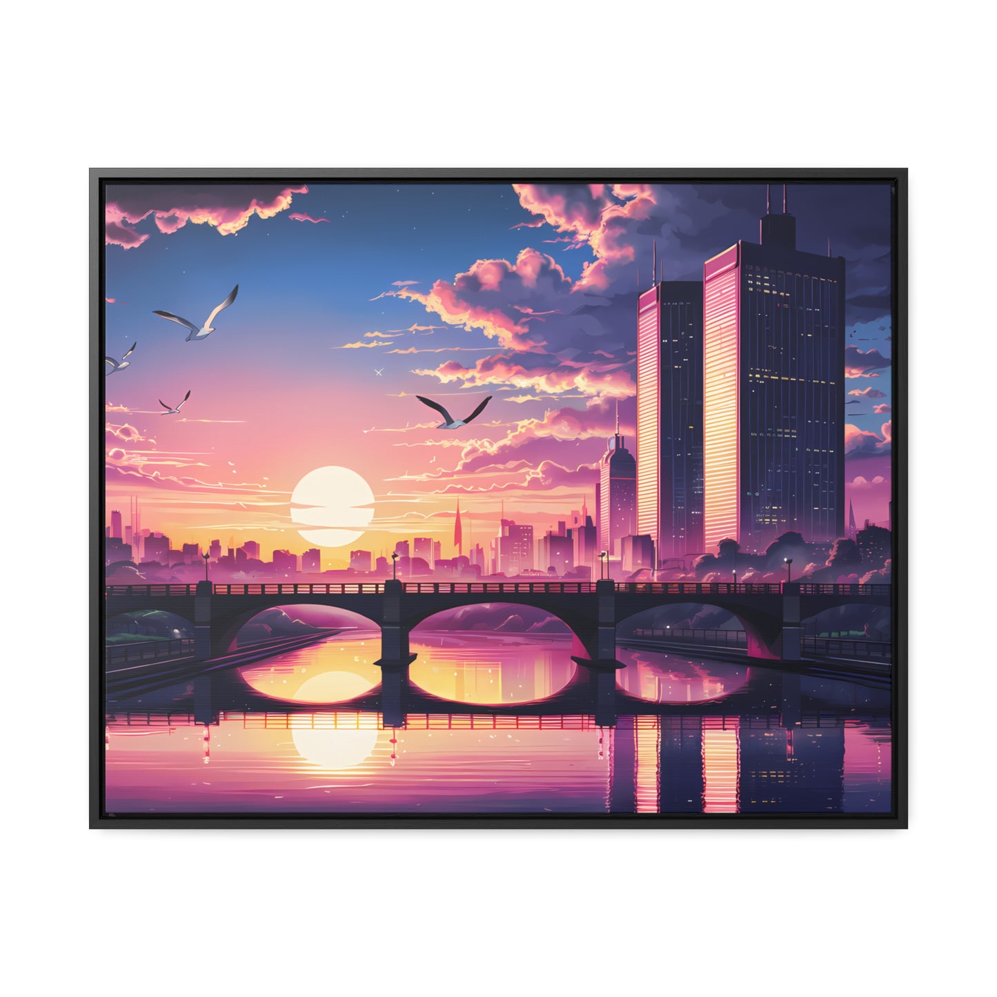 Twilight Reflections - Gallery Canvas Wraps, Horizontal Frame