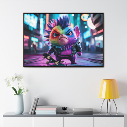 Skateboarding Punk - Gallery Canvas Wraps, Horizontal Frame