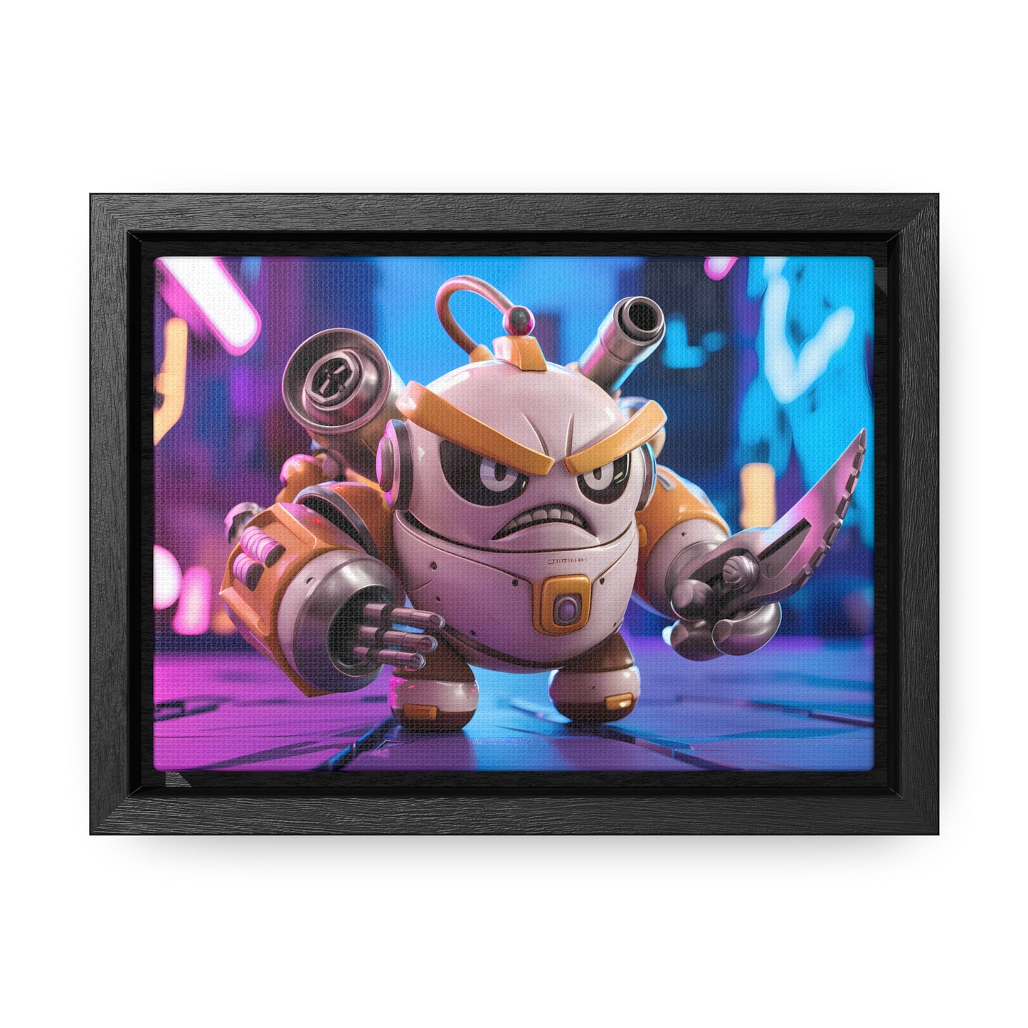 Battle-Ready Robo Warrior - Gallery Canvas Wraps, Horizontal Frame