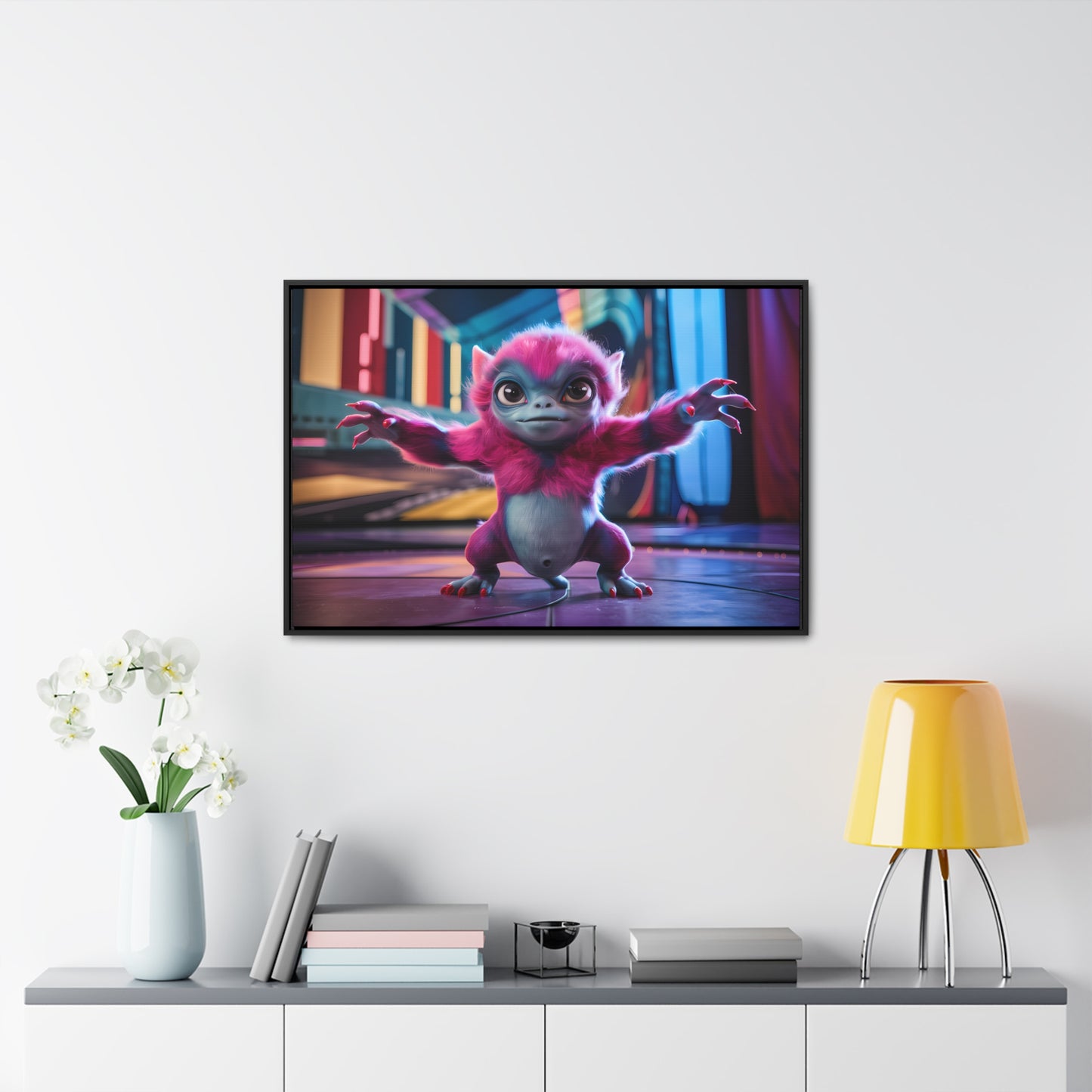 Cosmic Critter on the Dance Floor - Gallery Canvas Wraps, Horizontal Frame