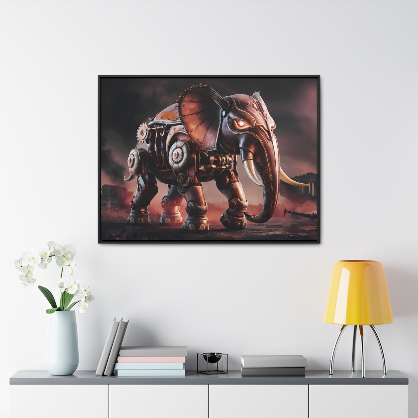 "Mechanized Titan of the Wasteland" - Gallery Canvas Wraps, Horizontal Frame