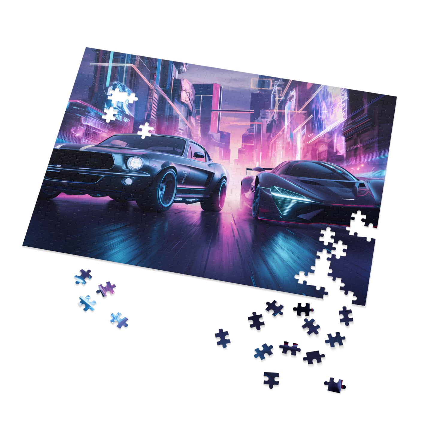 Neon Pursuit - Jigsaw Puzzle (30, 110, 252, 500,1000-Piece)