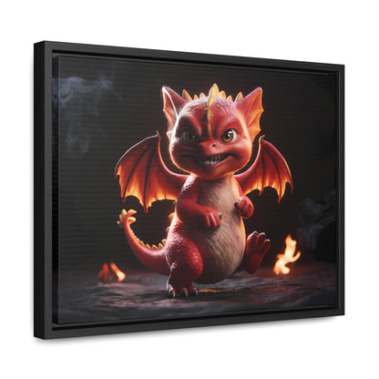 "Fiery Little Guardian" - Gallery Canvas Wraps, Horizontal Frame